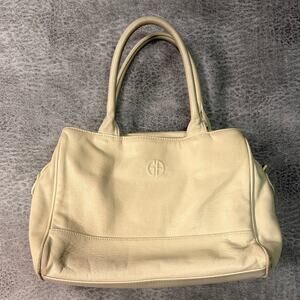 Giani Bernini Vintage Cream Leather Handbag